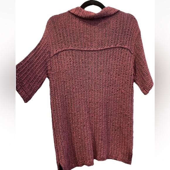 Free People FP BEACH Womens Sz S Button Front Cardigan Sweater Chunky Knit Brown - Picture 3 of 13